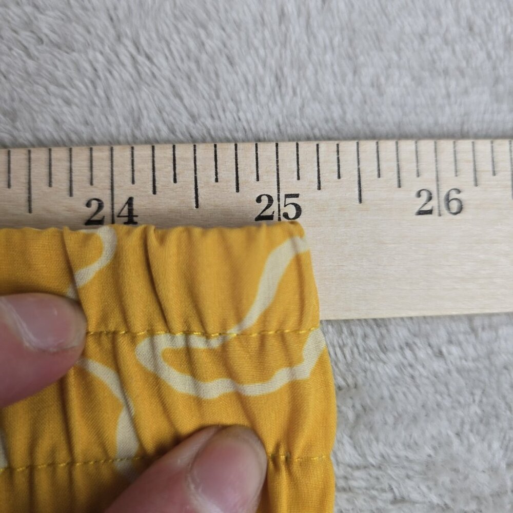 Athleta Womens 3X Running Shorts Printed MESH Racer RUN Yellow Athletic Lined - Picture 14 of 16